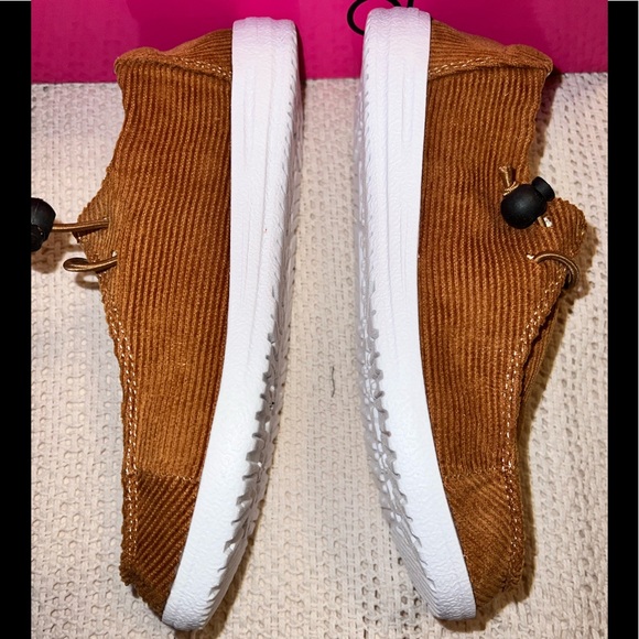 NIBl CORKYS ”Kayak” Cognac Corduroy Slip On Loafers / Flats - Picture 4 of 10